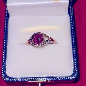 Ring and necklace & pendant Garnet 10k Size 8 Rose Gold